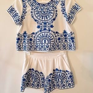 Blue & White Medallion 2 Piece Set